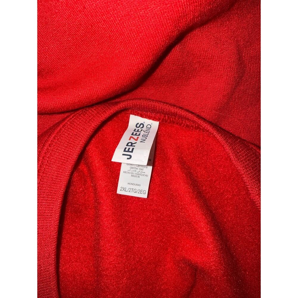 Elf Movie Santa! Buddy The Elf Red Christmas Sweatshirt Jerzees 2XL - Picture 4 of 6